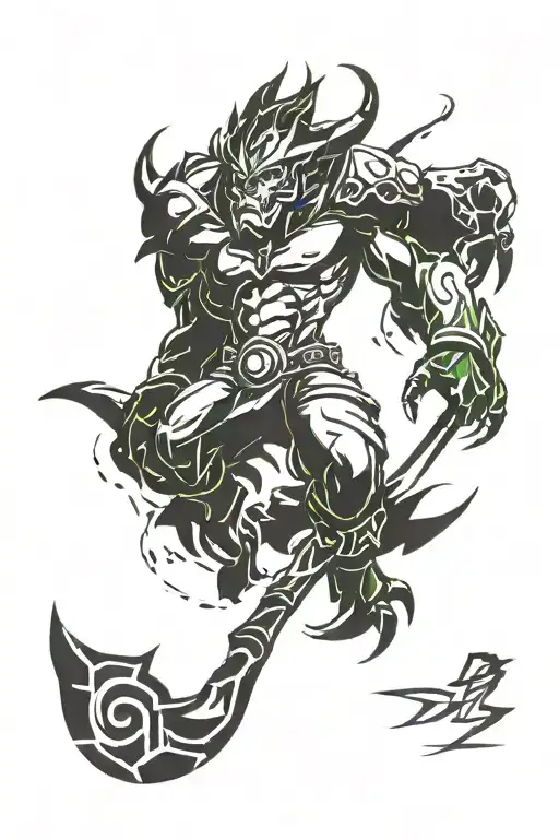dota 2 tidehunter tattoo design idea