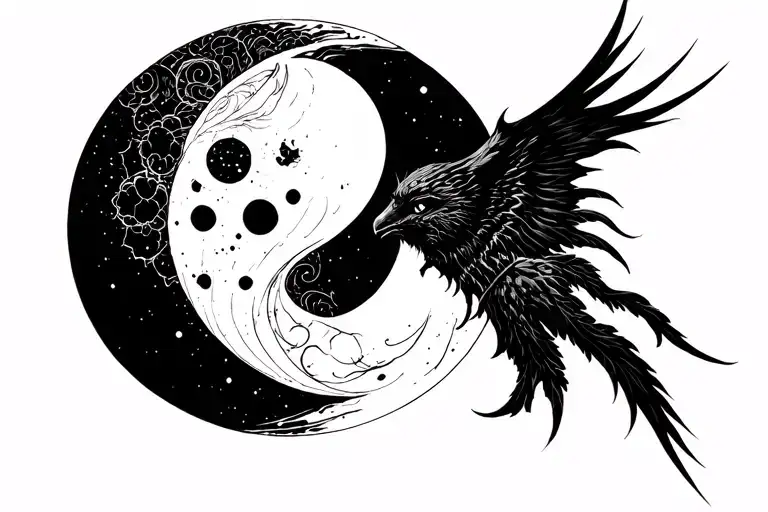 Sun And Moon Knight tattoo design idea