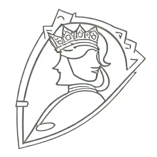 Queen of spades with spade cut out of the q tattoo design idea