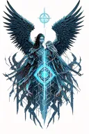 Angel and demon wings spread wide half angel half tattoo design idea