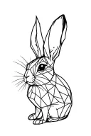 rabbit polygon tattoo design idea