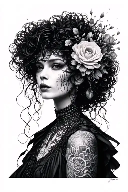 Bjork vespertine album cover art tattoo design idea