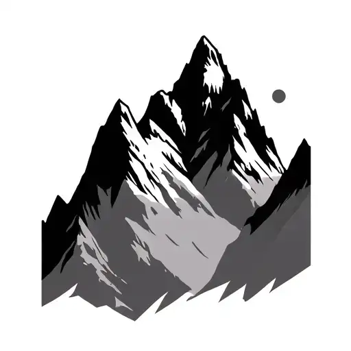 Mountain Silhouette tattoo design idea