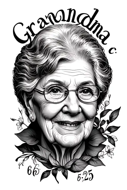 "Grandma c 6/5/25" a memorial tattoo for my grandma tattoo design idea
