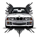 WRB in BMW LOGO tattoo design idea