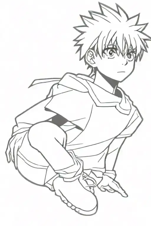 Killua Zoldyck inspired but no pictures of Killua Zoldyck tattoo design idea