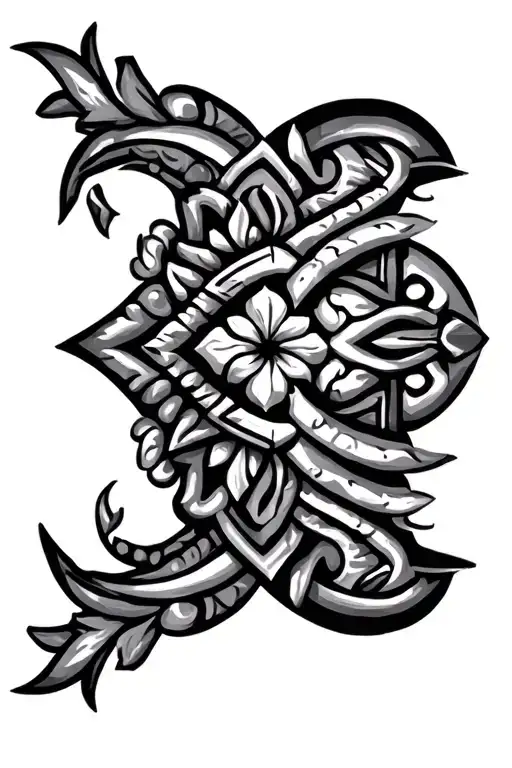 anglo saxon pattern tattoo design idea
