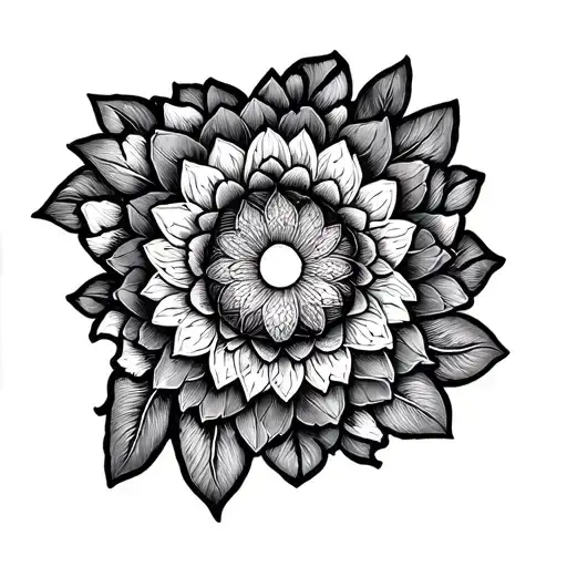 "Mohini" Lotus Mandala Along With tattoo design idea