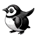 chubby penguin tattoo design idea