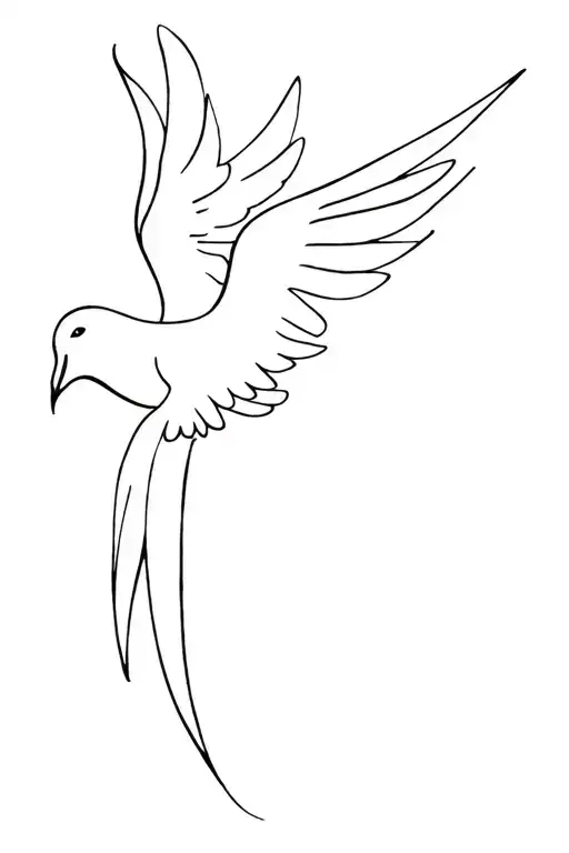 Holy Spirit Dove tattoo design idea