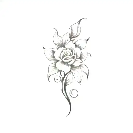 Coverup Floral tattoo design idea