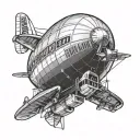 Goodyear blimp tattoo design idea