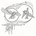 Led Zeppelin matching tattos for bestfriends tattoo design idea