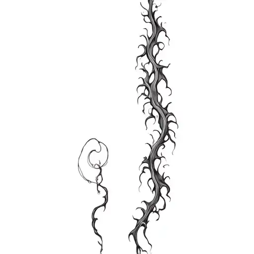 Ayahuasca Vine tendrils tattoo design idea