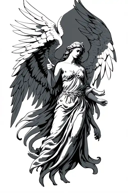 archangel Raphael angel tattoo design idea