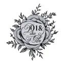 Wedding Date tattoo design idea