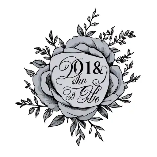 Wedding Date tattoo design idea