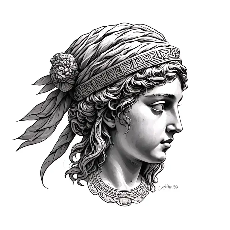 Athena Greek Mythology tattoo design idea