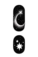 SIMPLE, STAR, UNIVERSE tattoo design idea
