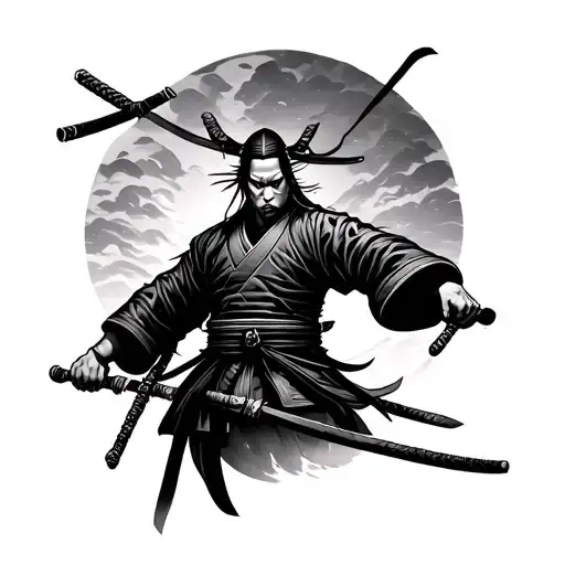 Samurai Seppuku tattoo design idea