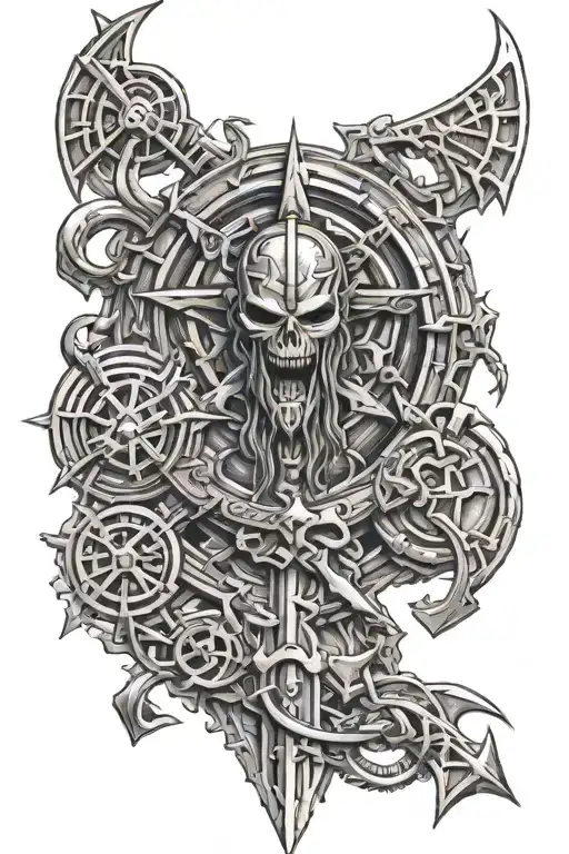 Metallica avenger sevenfold iron maiden vikings symbols tattoo design idea