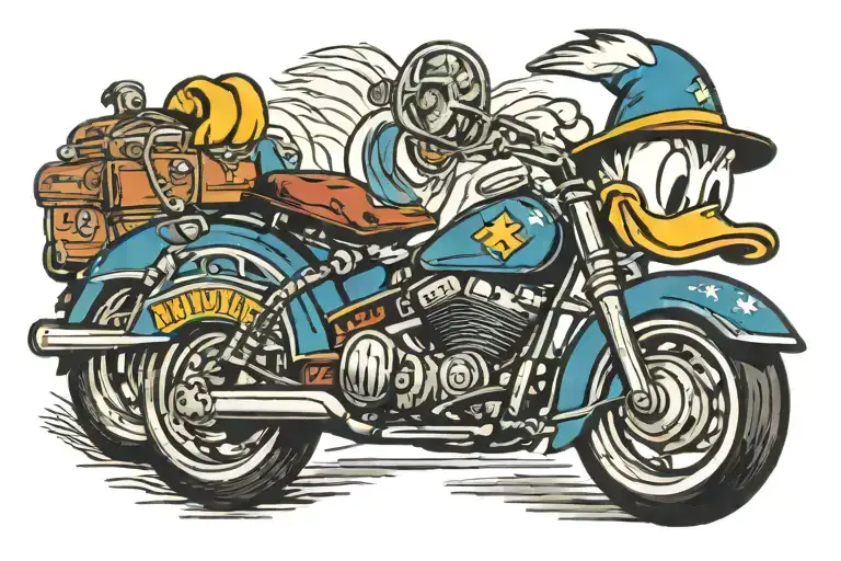 Donald Duck as Pittsburgh steeler tattoo design idea