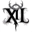 "XIII" underlined by sickle tattoo design idea