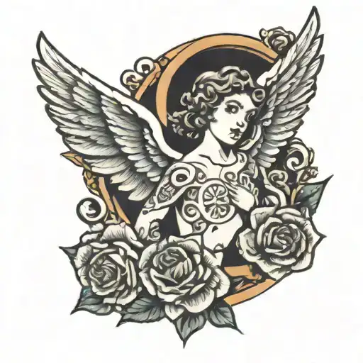 Angel Number 484 tattoo design idea