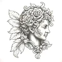 Inscription : Dionysus Baby tattoo design idea