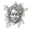 Inscription : Dionysus Baby tattoo design idea