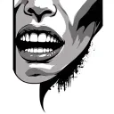 Throat tattoo design idea