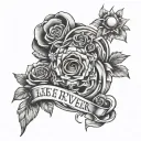 we can live forever tattoo design idea
