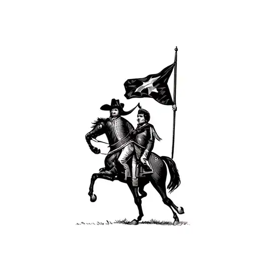 matador holding a flag to right side tattoo design idea