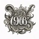 area code tattoo "909" tattoo design idea
