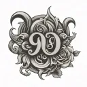 area code tattoo "909" tattoo design idea