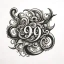 area code tattoo "909" tattoo design idea