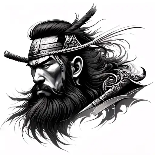 Chinese Warrior tattoo design idea