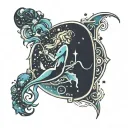 aquarius constellation tattoo design idea