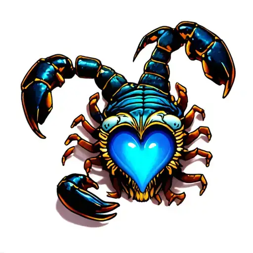 real scorpion-mexican suger skull-iphone blue heart emoji-3:33 text. tattoo design idea