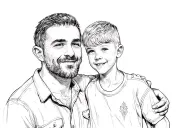 dad and son  tattoo design idea