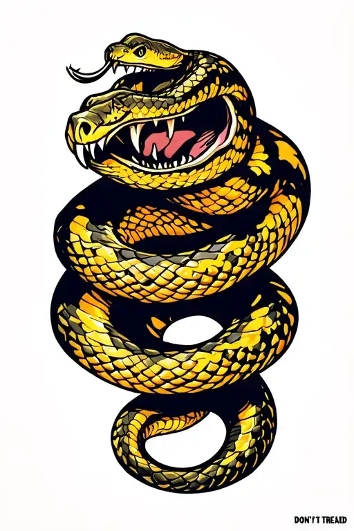 don't tread on me snake patriot yellow 2nd amendment tattoo design idea