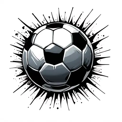 soccer ball tattoo design idea