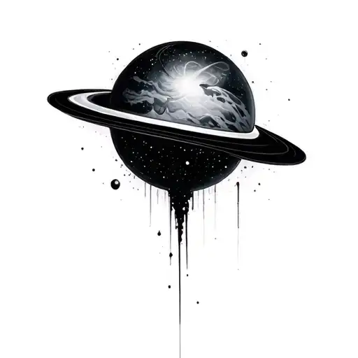 Coverup Space tattoo design idea
