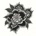 Yorkshire Rose L M E tattoo design idea