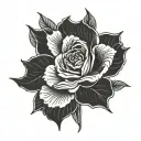 Yorkshire Rose L M E tattoo design idea