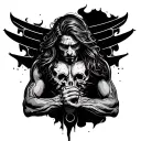 Tattoo about problems against problems and very masculine pains for under the chest tattoo design idea