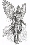 inca warrior with wings  tattoo design idea