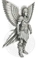 inca warrior with wings  tattoo design idea