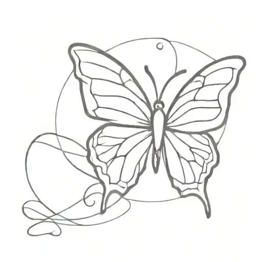 butterfly virgo symbol tattoo design idea