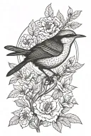 calliope wren tattoo design idea